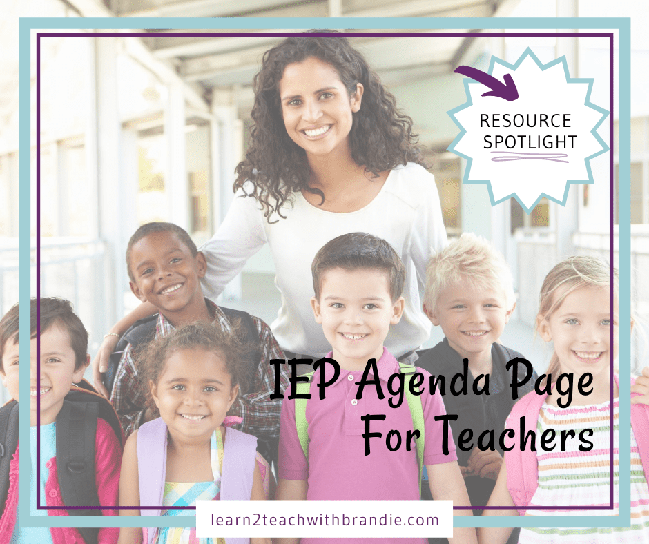 iep agenda resource for teachers